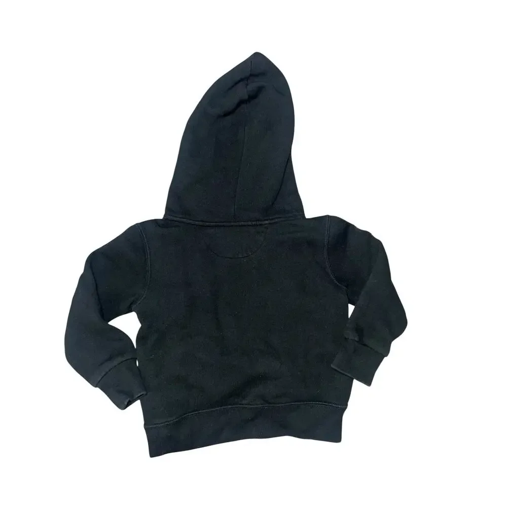 Polo Ralph Lauren Embroidered Triple Pony black hoodie sweatshirt toddler 2/2T